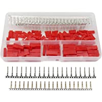 GTIWUNG 600 Piezas 2-54mm JST-SYP Conector Kit- 2.5mm Pitch JST SYP 2Pin Hembra y Macho Rojo Plug Carcasa Crimp Terminal…